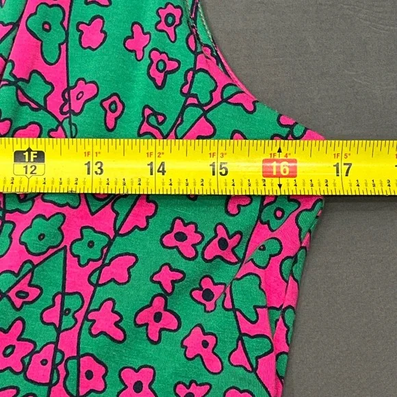 Boden Pink Green Floral Jersey Maxi Dress Empire Waist WH605 Womens US 12R - Picture 7 of 7